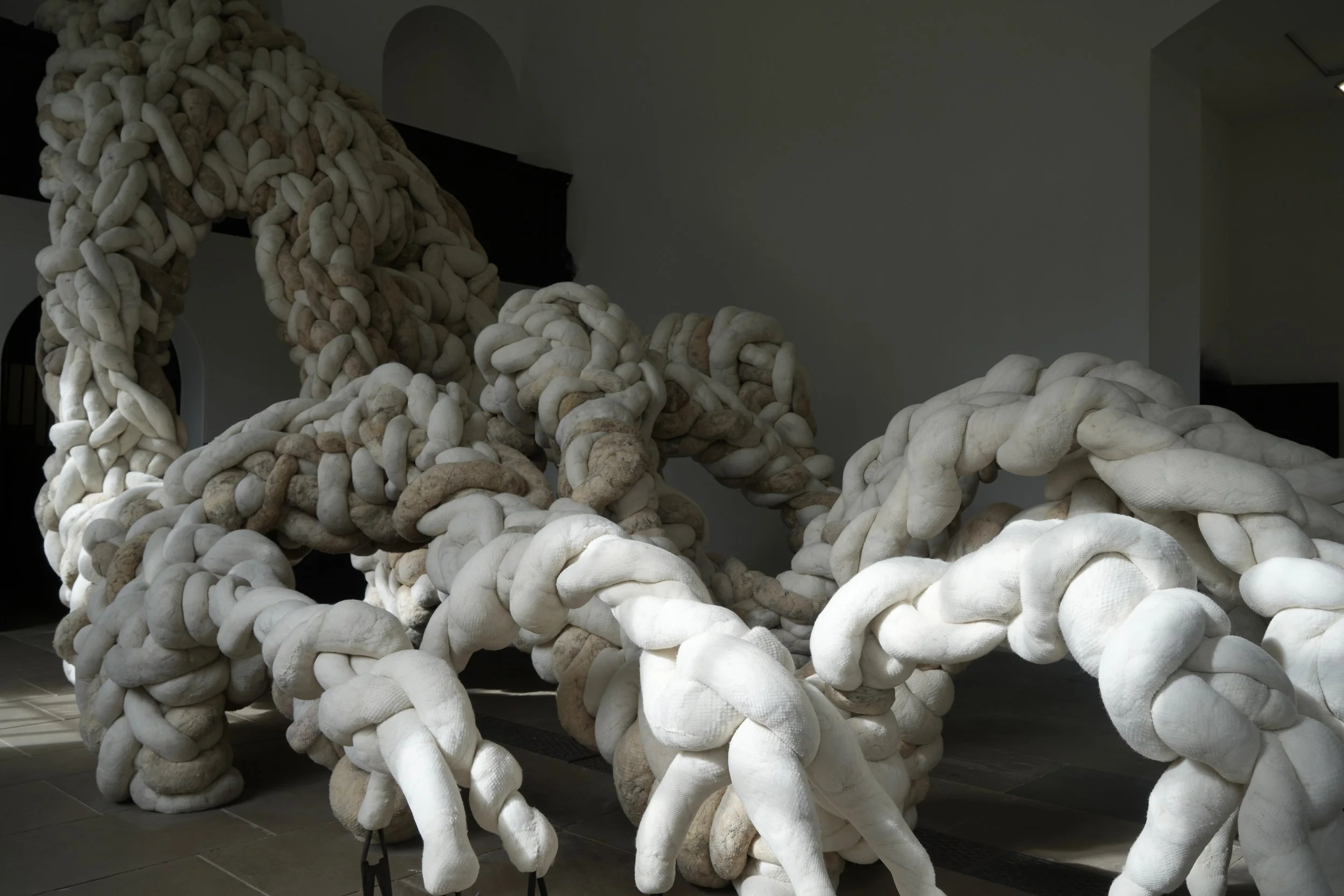 Nicola Turner and the strange pull of a chapel becomes the body for a pale, unsettling textile creature